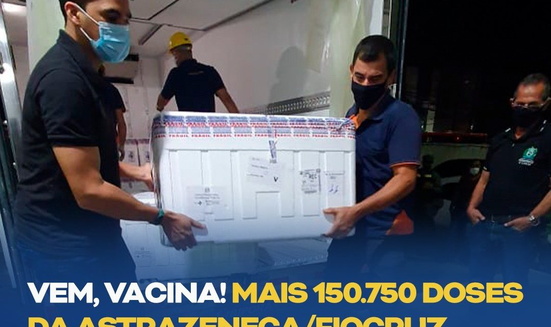 Mais 150.750 doses da Astrazeneca/Fiocruz chegam a Pernambuco; Confira o boletim da covid-19 Mais 150.750 doses da Astrazeneca/Fiocruz chegam a Pernambuco; Confira o boletim da covid-19