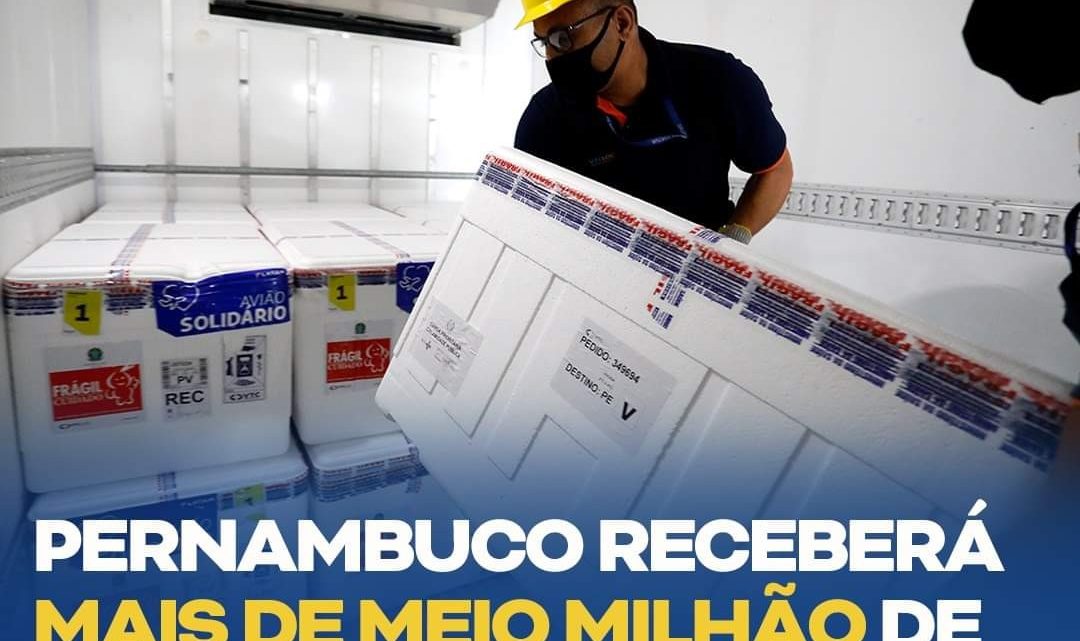 Pernambuco receberá mais de meio milhão de vacinas esta semana Pernambuco receberá mais de meio milhão de vacinas esta semana