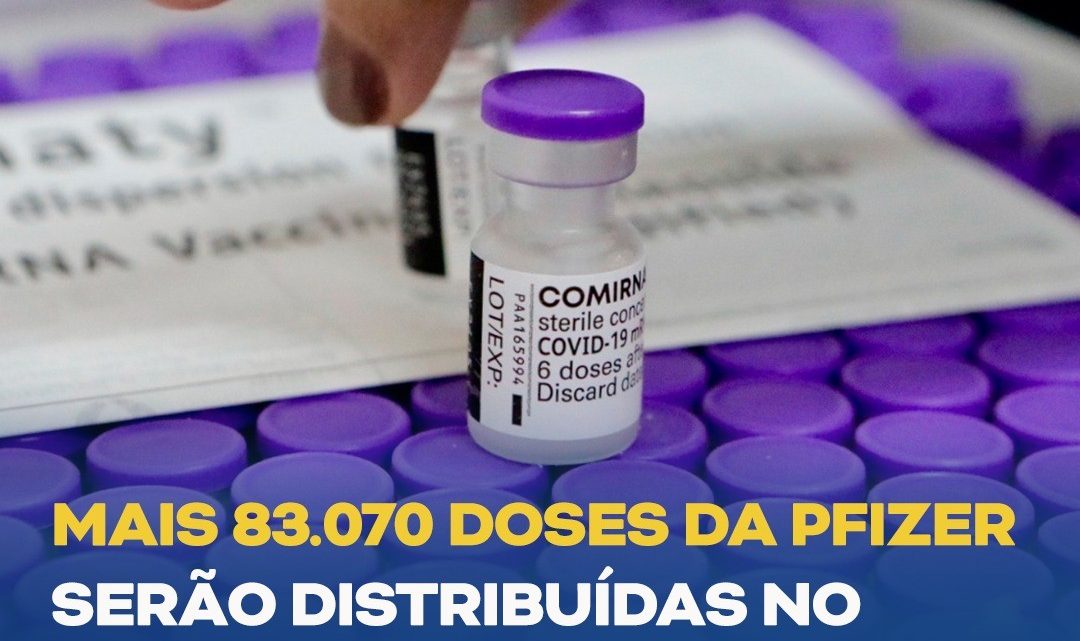 Mais 83.070 doses da Pfizer serão distribuídas em Pernambuco nesta sexta-feira (9)