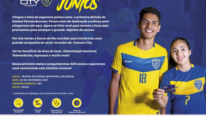 Caruaru City apresenta elenco, hino oficial e novos planos de sócio nesta quinta (2)
