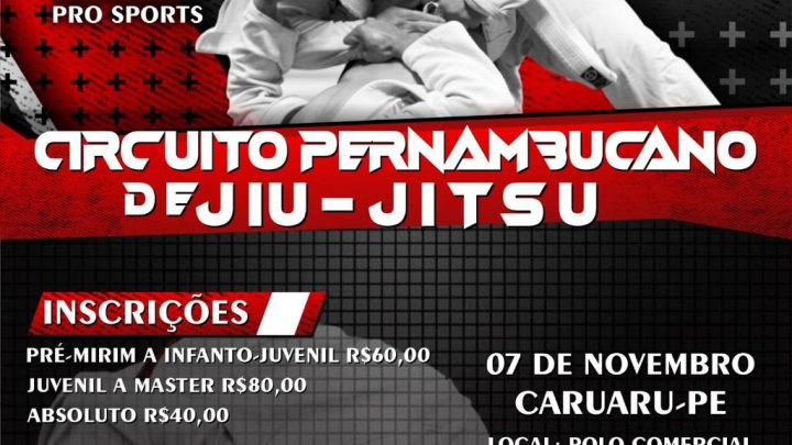 Circuito Pernambucano de Jiu-Jitsu será realizado em Caruaru com cerca de 500 atletas