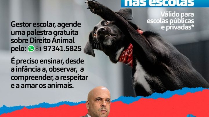 Anderson Correia lança a “Caravana Direito Animal nas Escolas