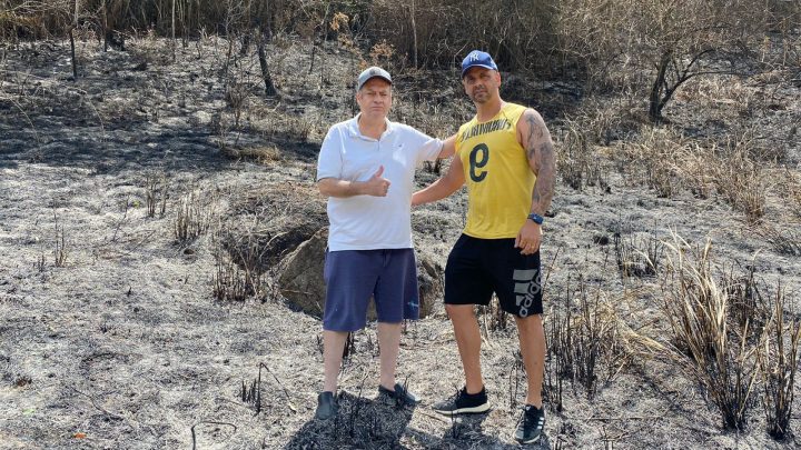 Jorge Quintino e Anderson Correia vão até Serra dos Cavalos apurar mais detalhes do incêndio