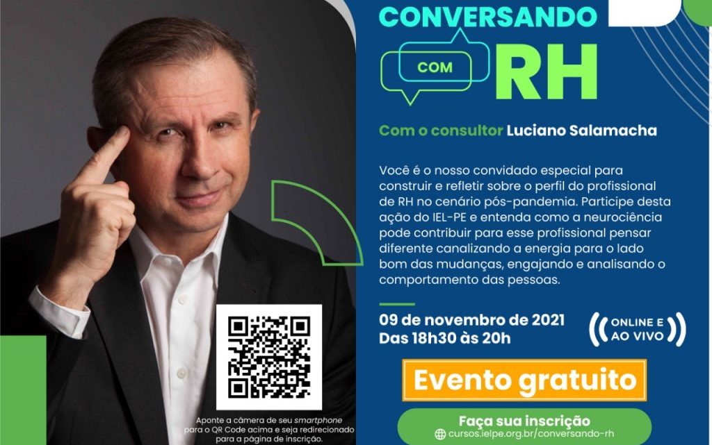 IEL-PE realiza evento gratuito que terá Luciano Salamacha como palestrante nesta terça-feira (9)