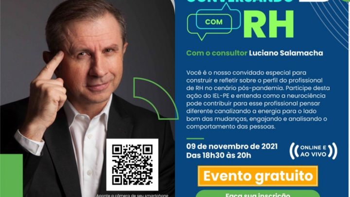 IEL-PE realiza evento gratuito que terá Luciano Salamacha como palestrante nesta terça-feira (9)