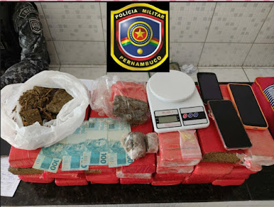 Polícia apreende 30 quilos de maconha em Caruaru