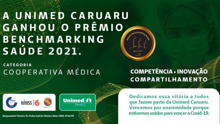 Melhor cooperativa médica do Nordeste: A Unimed Caruaru ganhou o Prêmio Benchmarking Saúde 2021