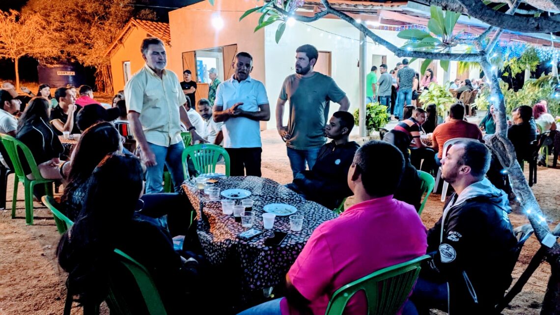 Galego de Lajes se confraterniza com lideranças da zona rural, Tony Gel, Tonynho e vereadores