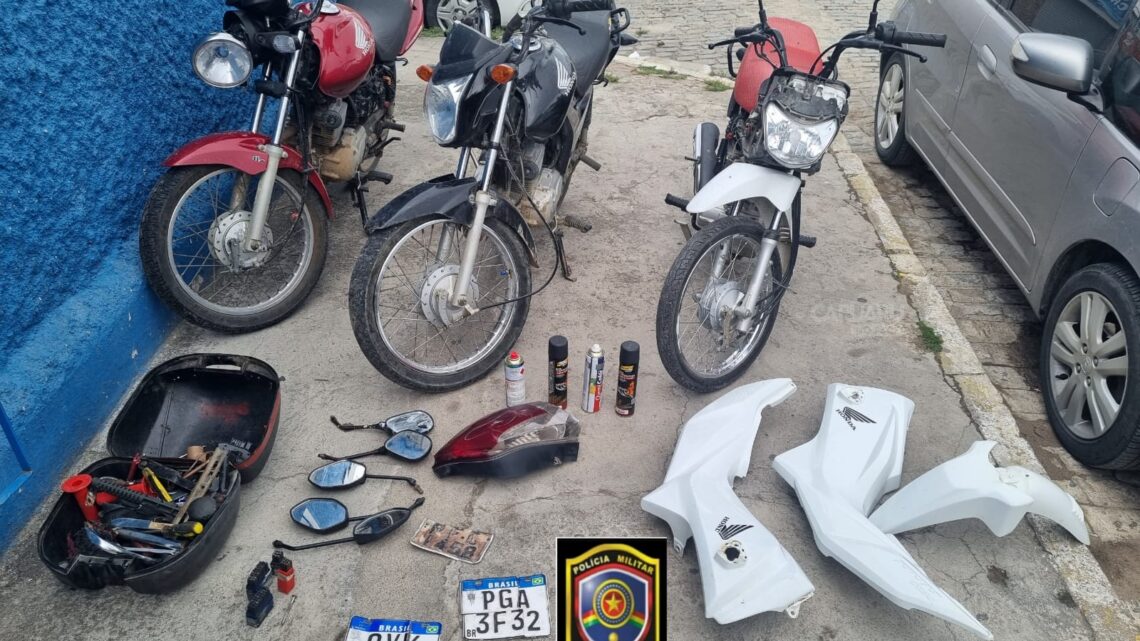 PM desmonta esquema de compra e adulteração de motos roubadas no Agreste-PE