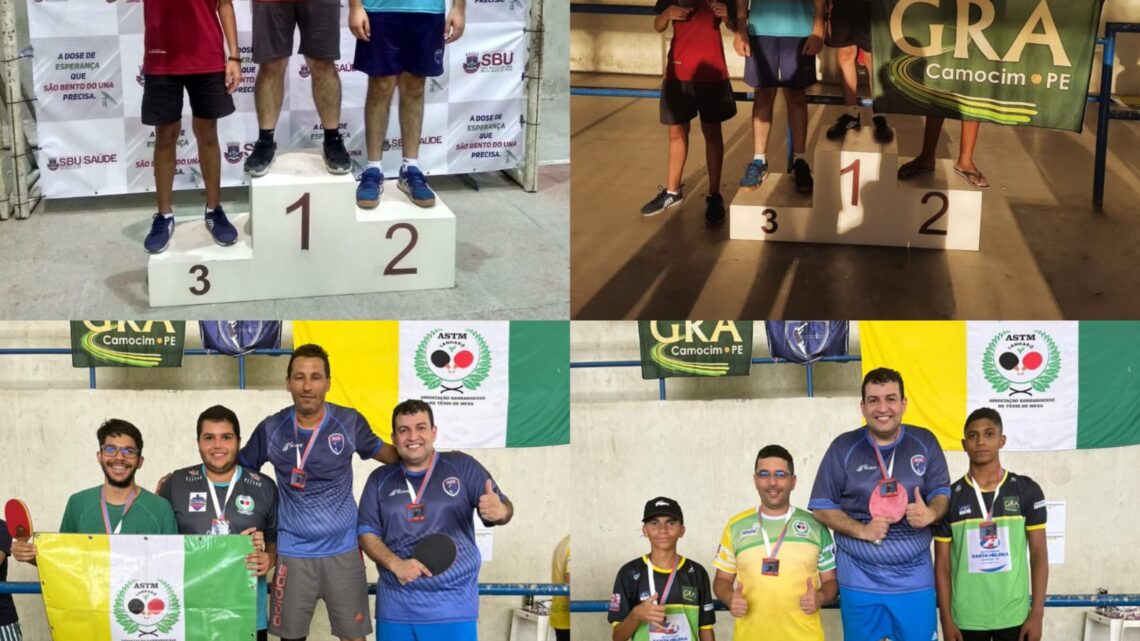 Mesatenistas Caruaruense conquistam 4 ouros em São Bento do Una