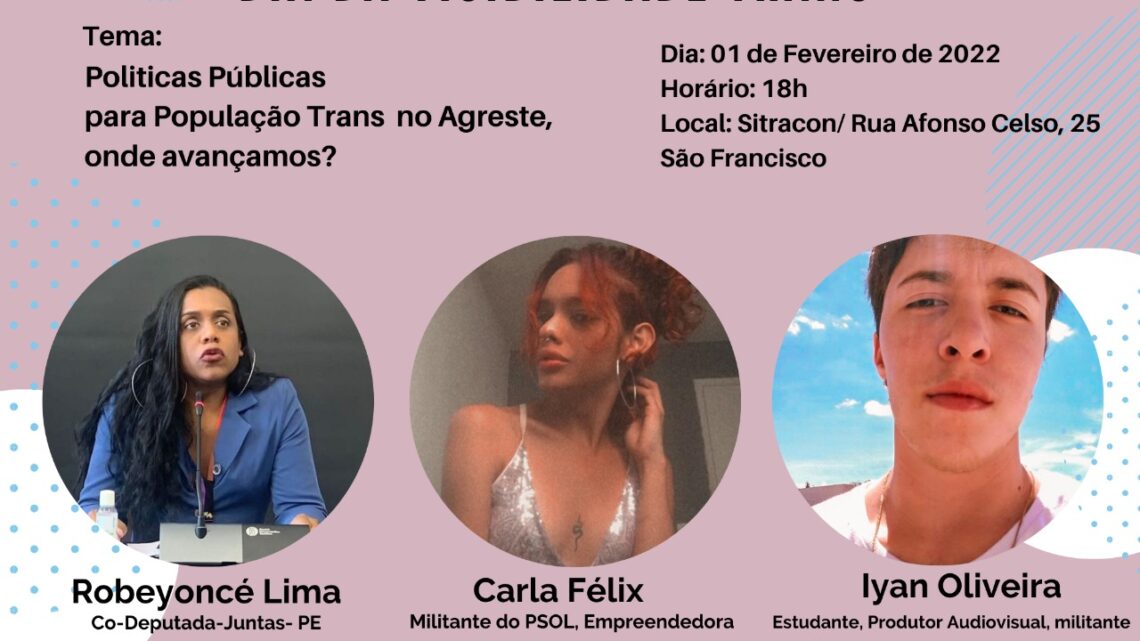 Debate sobre visibilidade trans em Caruaru; Brasil é o país que mais mata pessoas trans e travestis