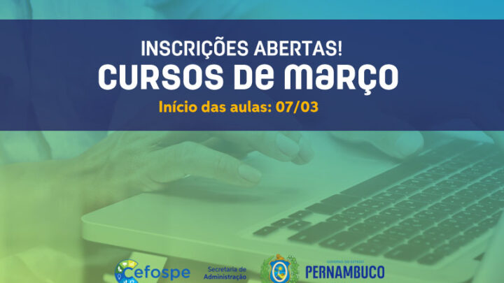 Inscrições abertas para 2.870 vagas gratuitas em diversos cursos a distância em Pernambuco