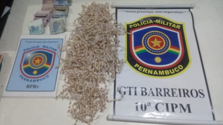Dupla é presa e menor apreendido com cerca de 2 mil pedras de crack