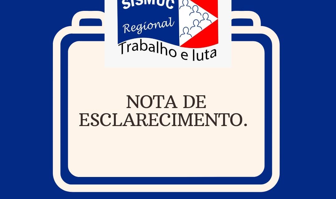 SISMUC Regional emite nota sobre novo PL que reajusta salário dos professores