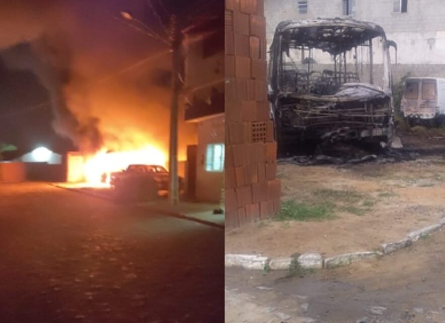 Ônibus do acidente que matou quatro estudantes é incendiado na pátio da Delegacia