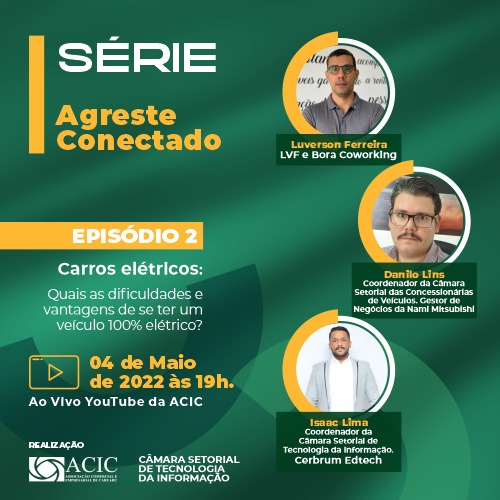Palestra online gratuita sobre carros elétricos com vantagens e dificuldades Palestra online gratuita sobre carros elétricos com vantagens e dificuldades