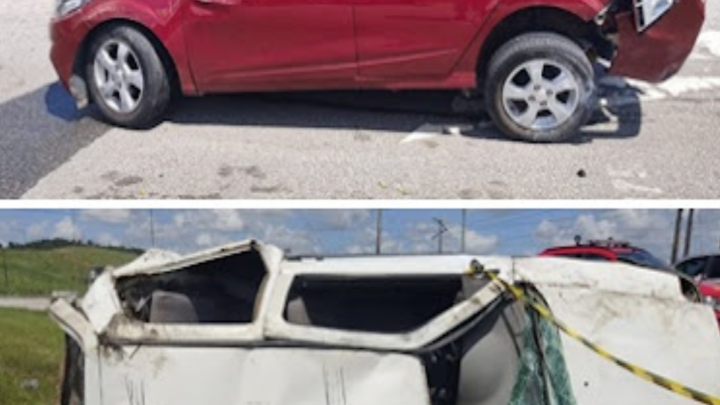 Bebê morre após ser arremessado de carro em acidente