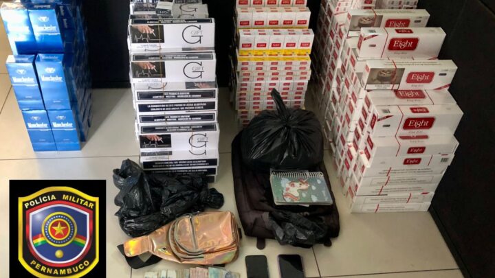PM apreende carga de cigarros contrabandeados em Caruaru