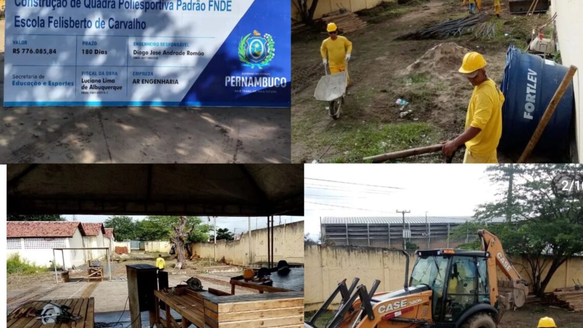Tony Gel comemora início das obras para construção de nova quadra poliesportiva na Escola Felisberto de Carvalho no Vassoural