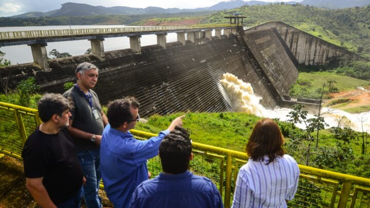 Barragem de Serro Azul, recebe vistoria de técnicos da Seinfra e Apac