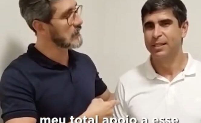 Lessa recebe apoio do pastor Arthur Pereira, líder da Igreja do Amor