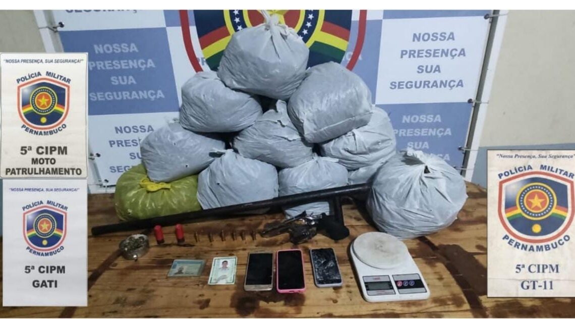 Trio é preso com mais de 10kg de maconha