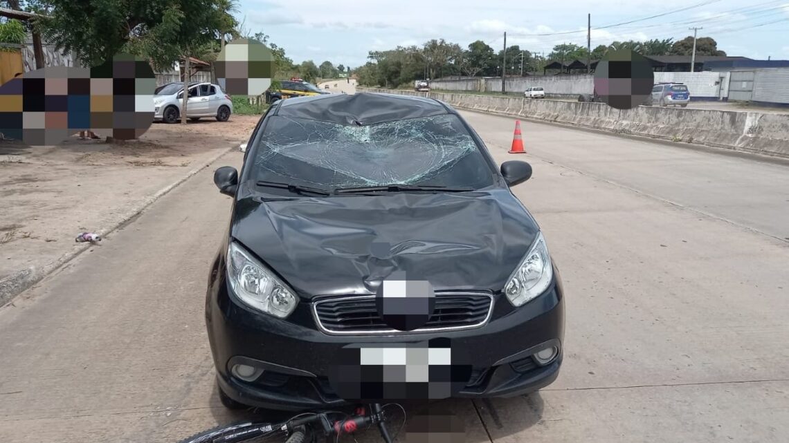 Ciclista morre após ser atropelado por carro