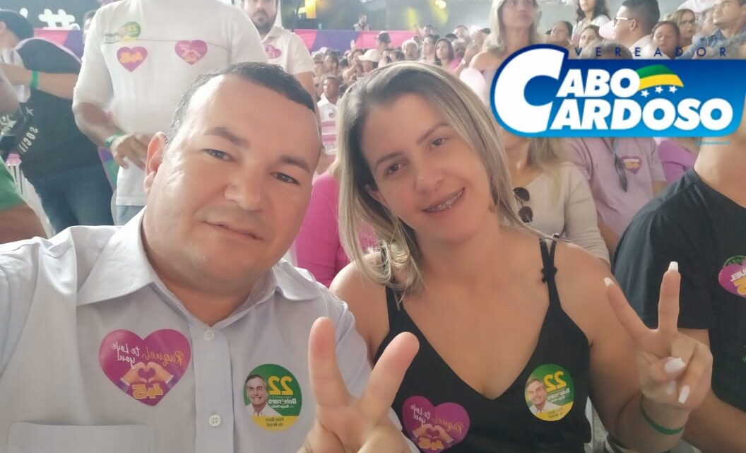 Vereador Cabo Cardoso confirma apoio a Raquel e reafirma apoio a Bolsonaro no 2° turno Vereador Cabo Cardoso confirma apoio a Raquel e reafirma apoio a Bolsonaro no 2° turno