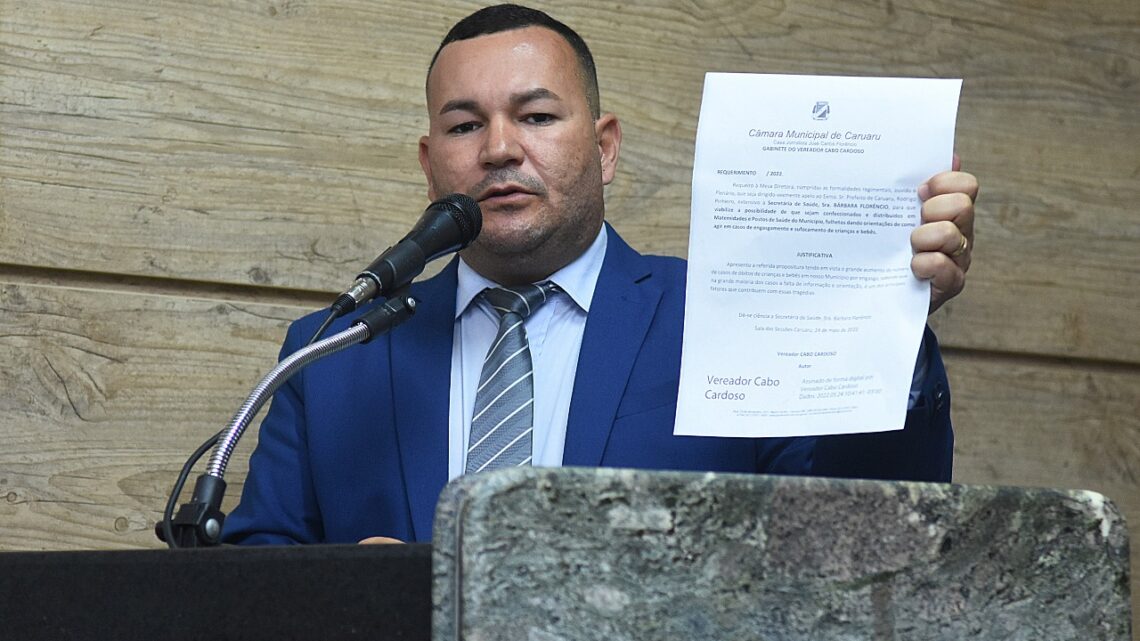 Vereador Cabo Cardoso comemora propositura para salvar muitas vidas em Caruaru