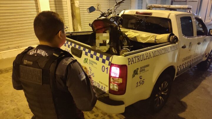 Guarda Municipal de Caruaru recolhe moto roubada no centro da cidade