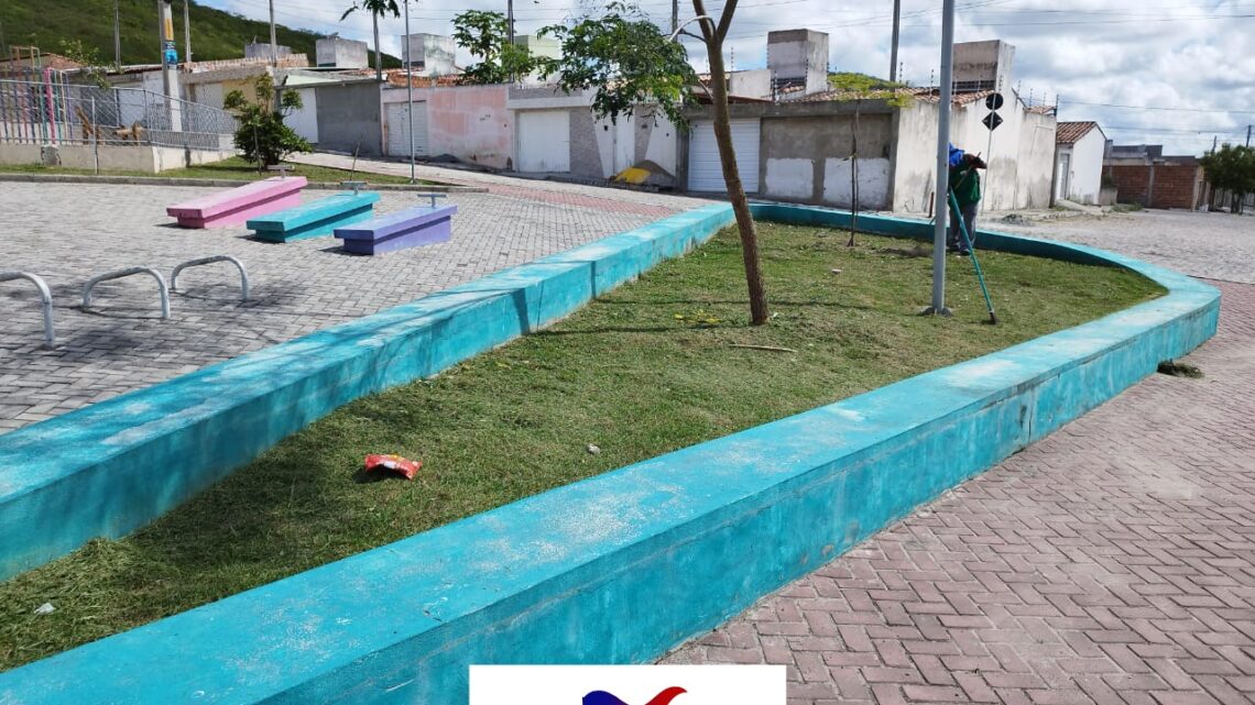 Praça no bairro São José recebe reparos, após solicitação do vereador Maurício Caruaru