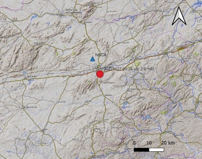 Tremor de terra é registrado em Caruaru, neste domingo (27)