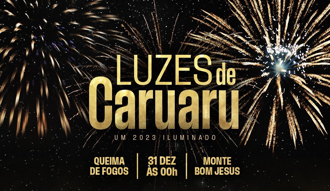 Tradicional queima de fogos e espetáculo de luzes em Caruaru neste sábado (31)