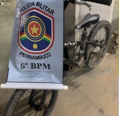 Suspeito de roubo e furto de bicicletas é detido pela PM