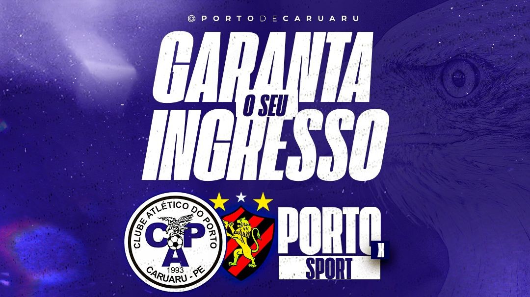 Confira os preços de ingressos para o jogo Porto x Sport