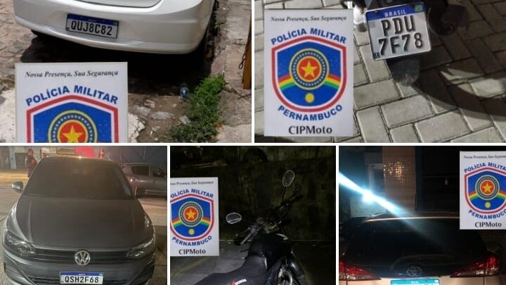 CIPMOTO recupera cinco veículos roubados