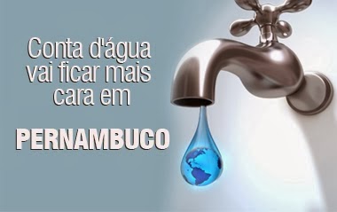 Contas de água ficarão mais caras a partir de abril em Pernambuco