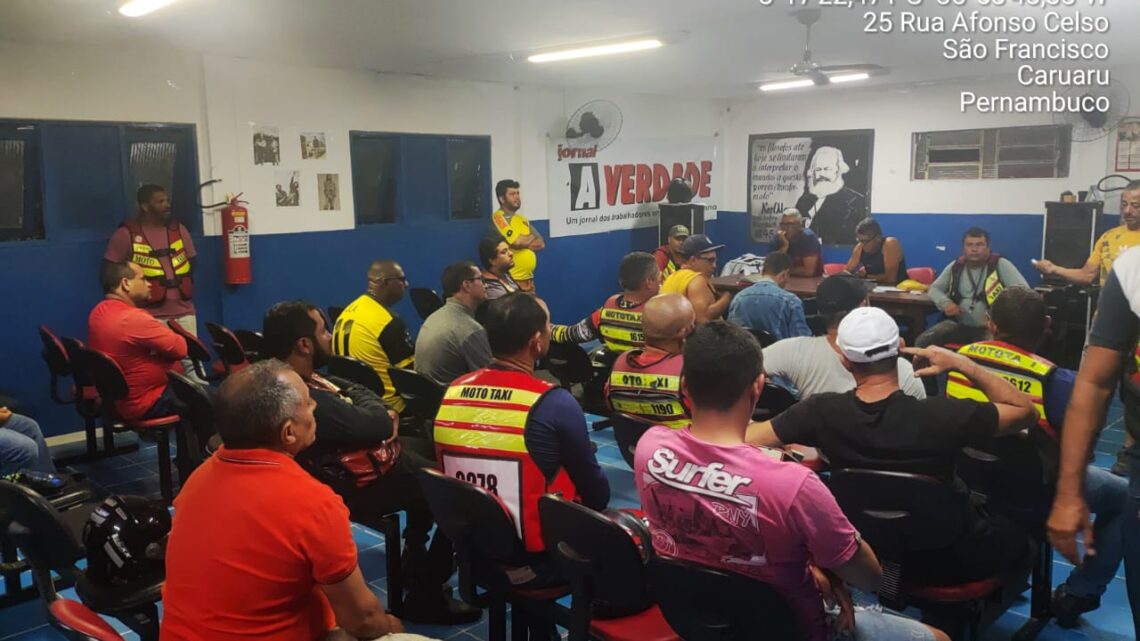 Mototaxistas farão manifesto em Caruaru, nesta quarta-feira (15)