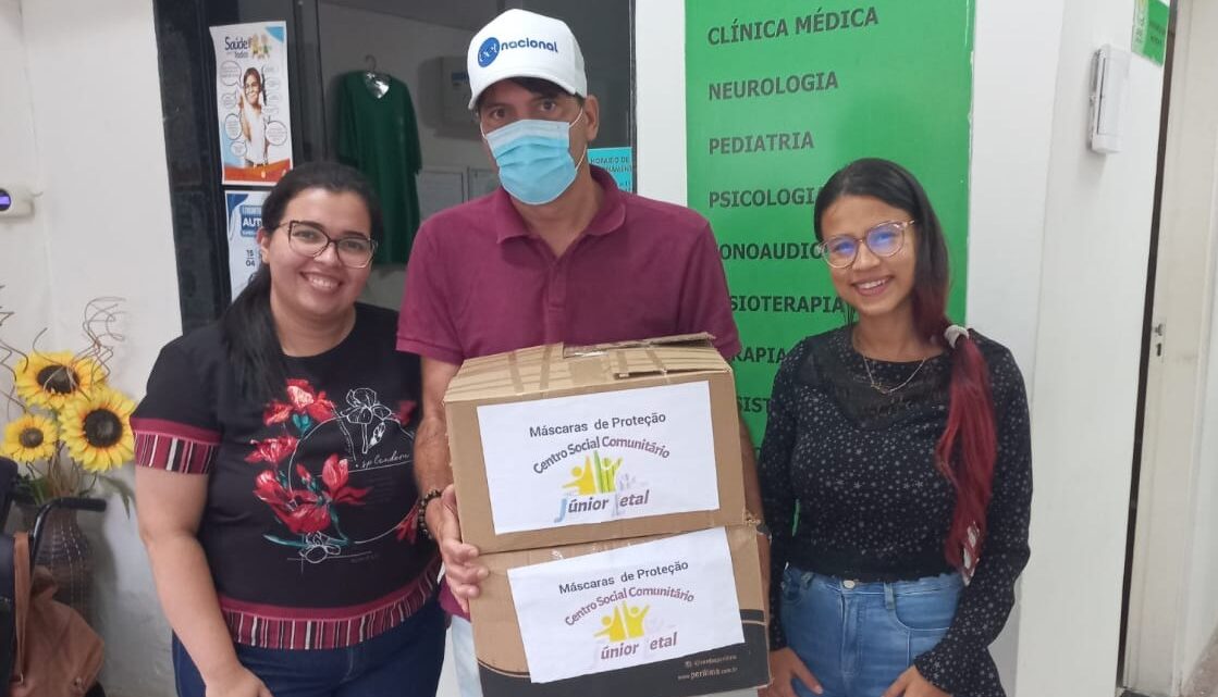 Centro Social Júnior Letal faz doação de máscaras de proteção para instituições de Caruaru