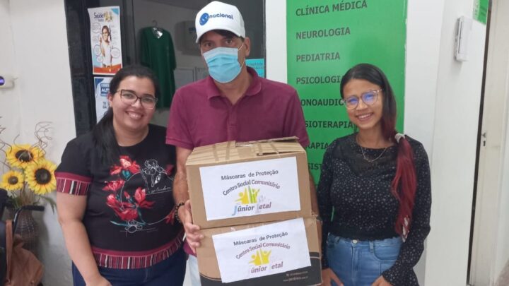 Centro Social Júnior Letal faz doação de máscaras de proteção para instituições de Caruaru