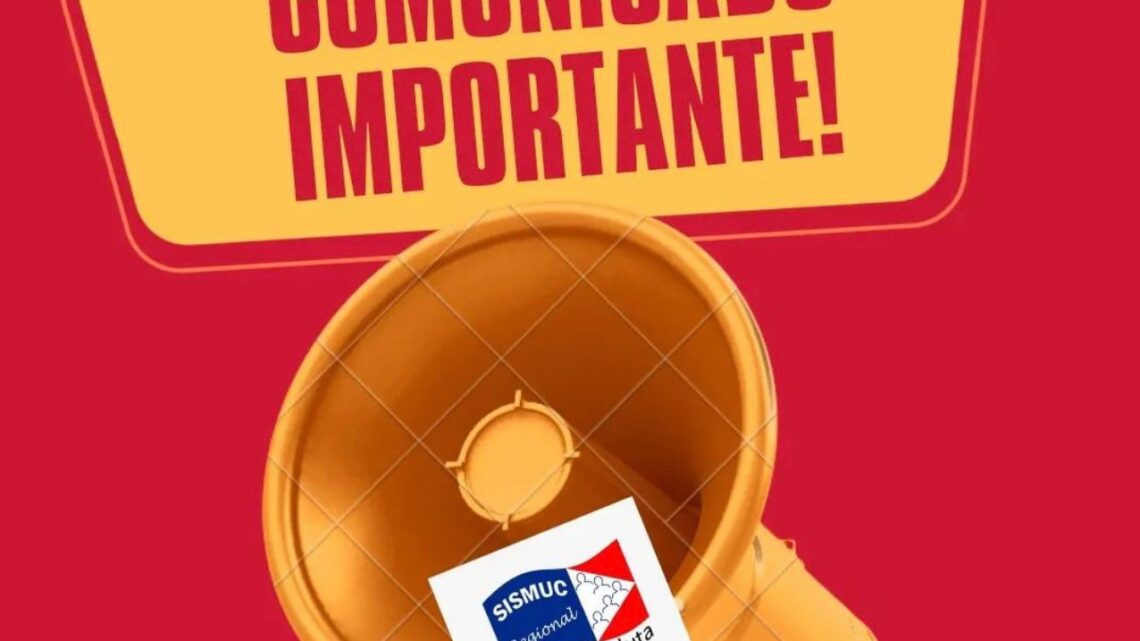 Nota de Esclarecimento do SISMUC – Regional Caruaru e região Nota de Esclarecimento do SISMUC – Regional Caruaru e região