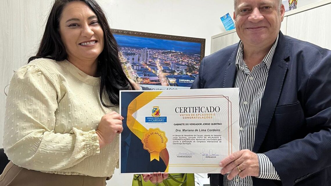 Jorge Quintino solicita voto de aplauso a Dentista que criou ação voluntária para atendimento domiciliar Jorge Quintino solicita voto de aplauso a Dentista que criou ação voluntária para atendimento domiciliar