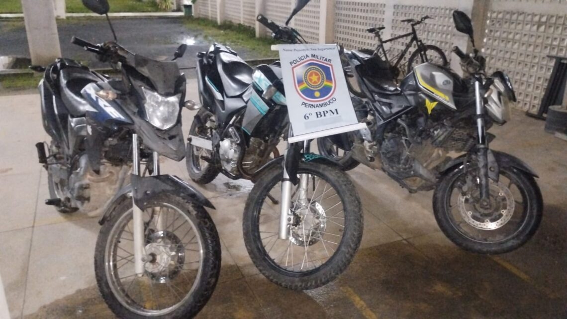 PM prende suspeito e recupera três motos roubadas PM prende suspeito e recupera três motos roubadas