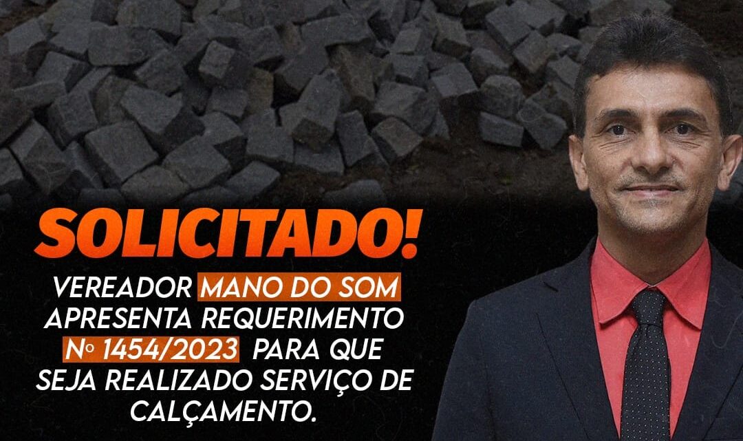 Vereador Mano do Som solicita calçamento no bairro Santa Rosa, em Caruaru Vereador Mano do Som solicita calçamento no bairro Santa Rosa, em Caruaru