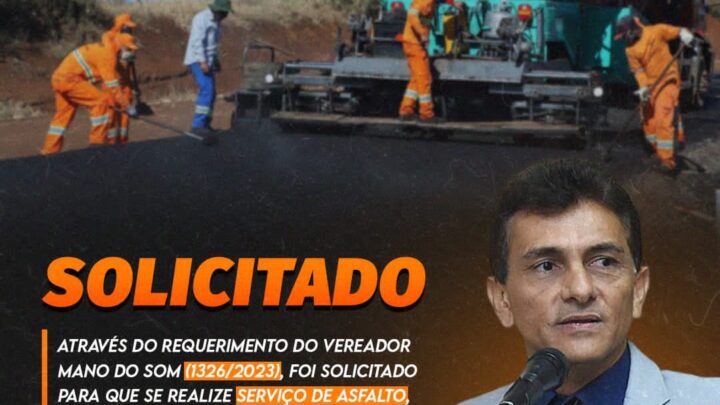 Vereador Mano do Som solicita asfalto entre Riacho Doce e Carapotós, na zona rural de Caruaru