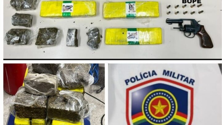 BOPE prende homem que estava com droga, arma e munições