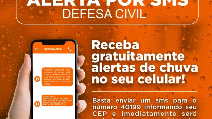 Serviço gratuito  de avisos e alertas climáticos direto no celular em Caruaru