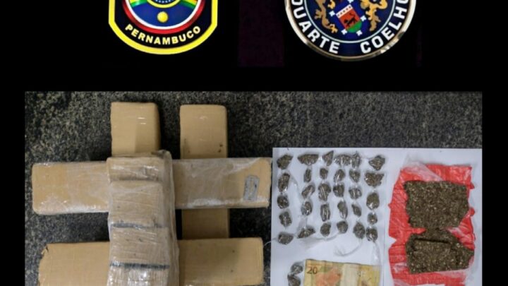 Dupla é capturada com tabletes e big bigs de maconha