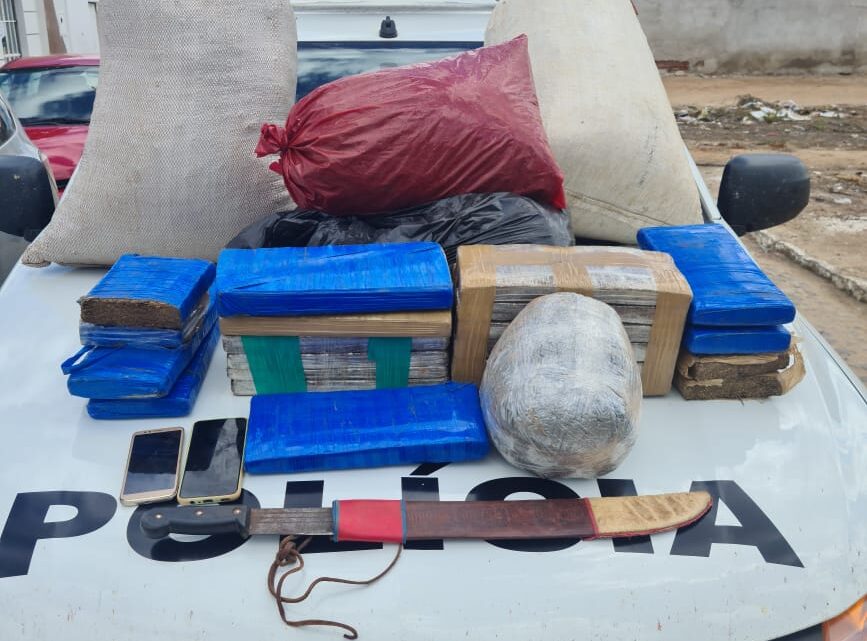 PM apreende mais de 45kg de drogas, em Lagoa Grande