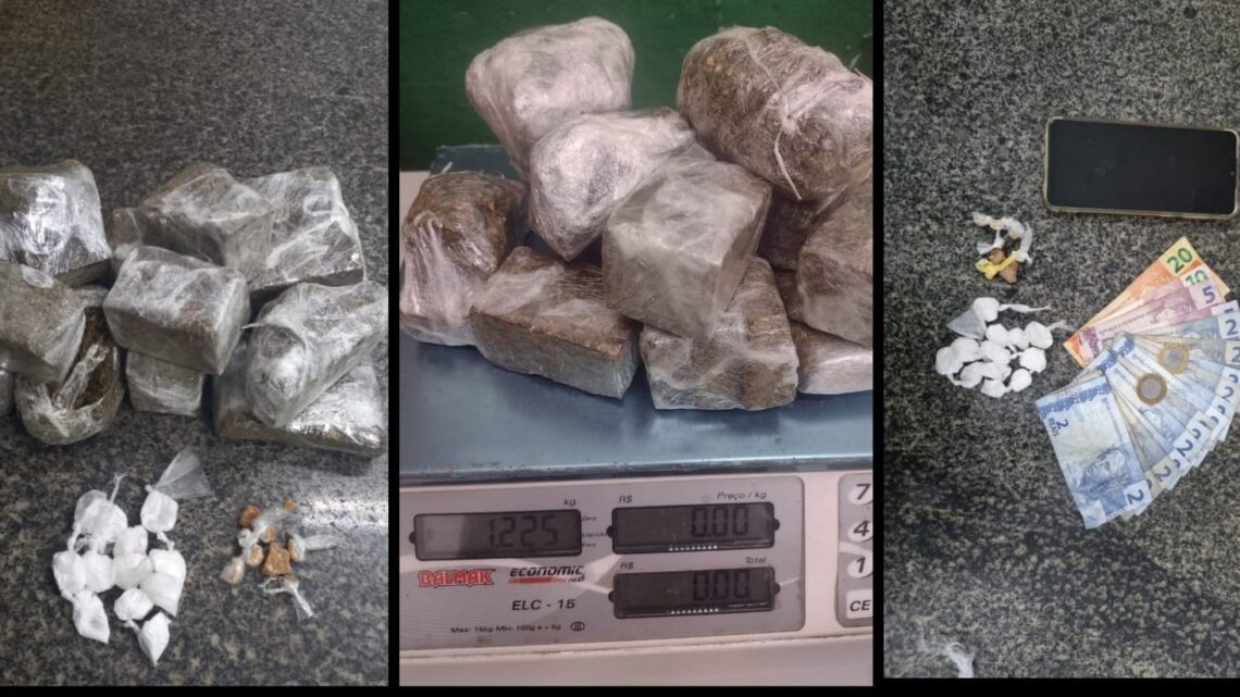 Grupo preso com maconha cocaína e crack